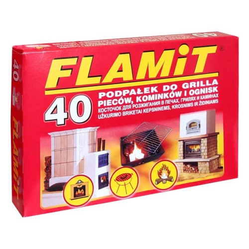 FLAMiT Biała – podpałka do kominka i grilla – 40 kostek – zdjęcie 2