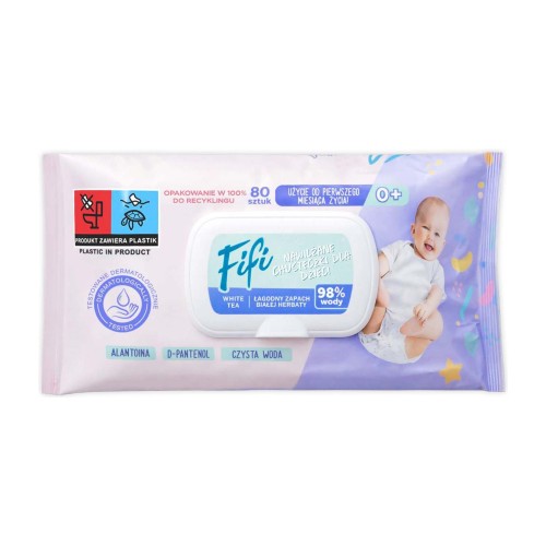 Chusteczki nawilżane dla dzieci Opharm FiFi Wipes – 80 szt.