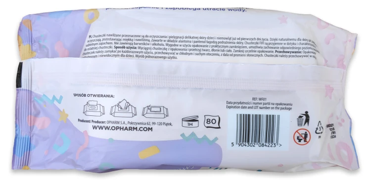 Chusteczki nawilżane dla dzieci Opharm FiFi Wipes – 80 szt. – zdjęcie 5