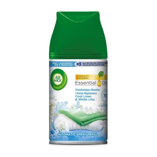 Wkład do odświeżacza powietrza Air Wick Freshmatic Orzeźwiająca Bawełna i Kwiat Migdałowca – 250 ml