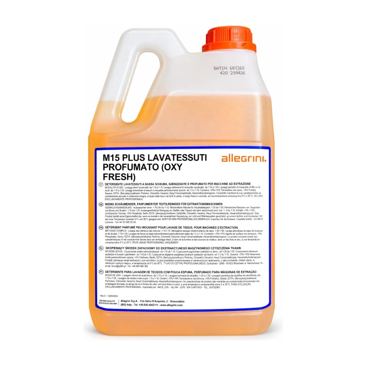 środek do prania ekstrakcyjnego Allegrini M15 Plus Oxy Fresh – 5 kg