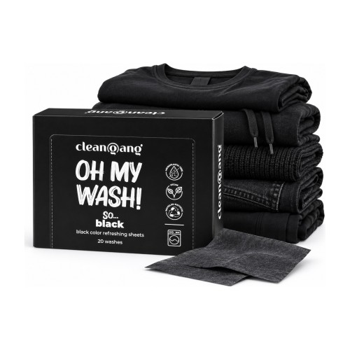Chusteczki do prania czarnych ubrań Cleangang Oh My Wash! So... Black – 20 szt.