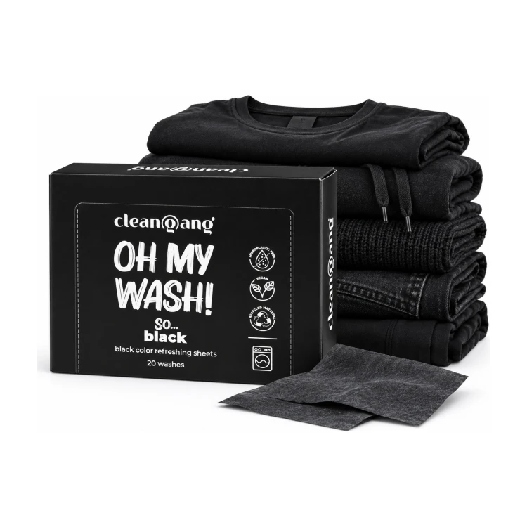 Chusteczki do prania czarnych ubrań Cleangang Oh My Wash! So... Black – 20 szt.