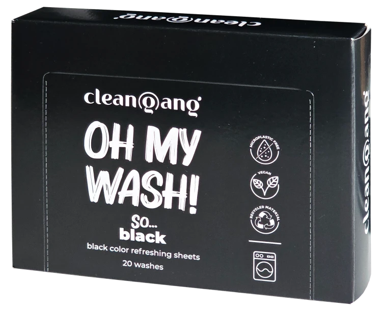 Chusteczki do prania czarnych ubrań Cleangang Oh My Wash! So... Black – 20 szt. – zdjęcie 2