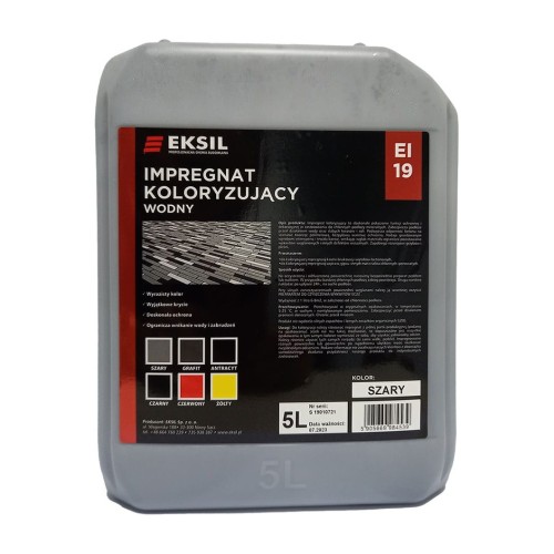 Eksil EI 19 – impregnat koloryzujący do kostki brukowej, szary – 5 l