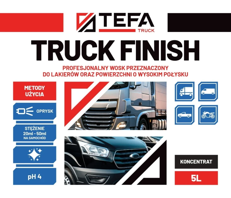 Wosk do lakierów TEFA Truck Finish – 5 kg – zdjęcie 2