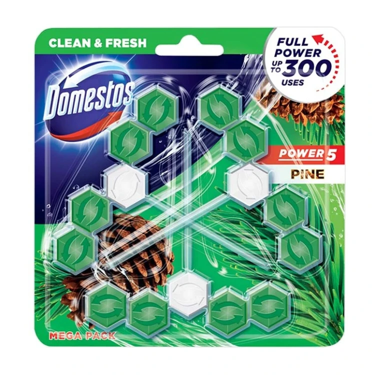 Zawieszka do WC Domestos Power 5 Pine – 3 × 55 g
