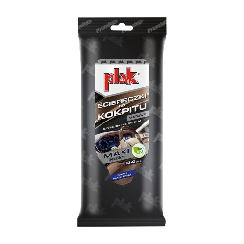 PLAK ściereczki do kokpitu matowe MAXI Black Trend 24 szt.