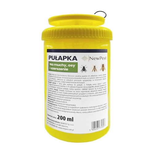 Pułapka na muchy, osy i szerszenie NewPest z płynem wabiącym – 200 ml