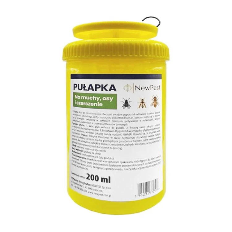 Pułapka na muchy, osy i szerszenie NewPest z płynem wabiącym – 200 ml