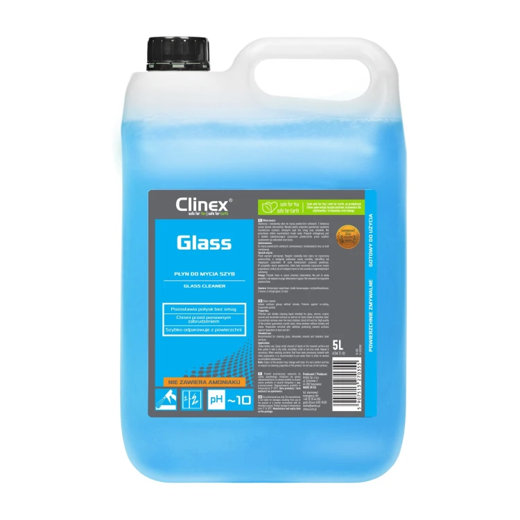 Clinex Glass – płyn do mycia szyb i luster – 5 l