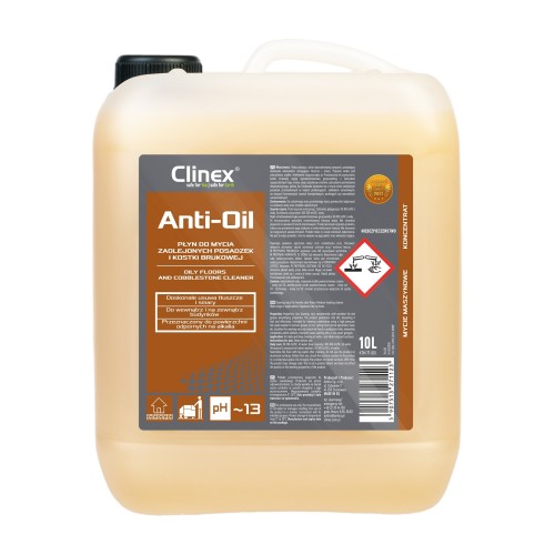Clinex Anti-Oil – płyn do czyszczenia kostki brukowej z oleju i posadzek – 10 l