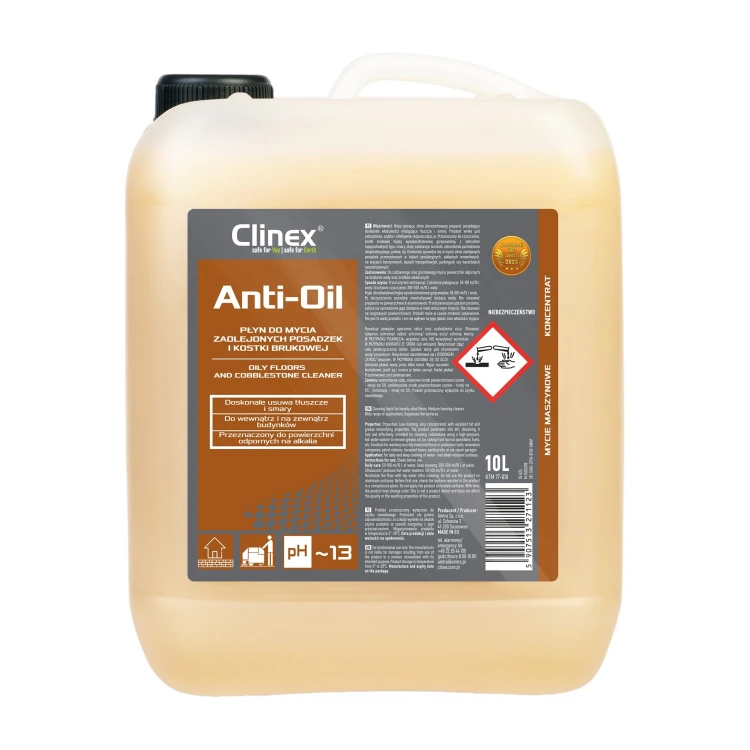 Clinex Anti-Oil – płyn do czyszczenia kostki brukowej z oleju i posadzek – 10 l