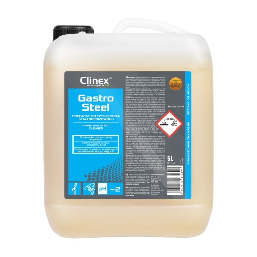 Clinex Gastro Steel – płyn do czyszczenia stali nierdzewnej – 5 l