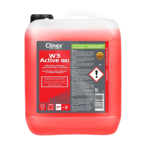 Clinex W3 Active BIO – płyn do mycia łazienek – 5 l