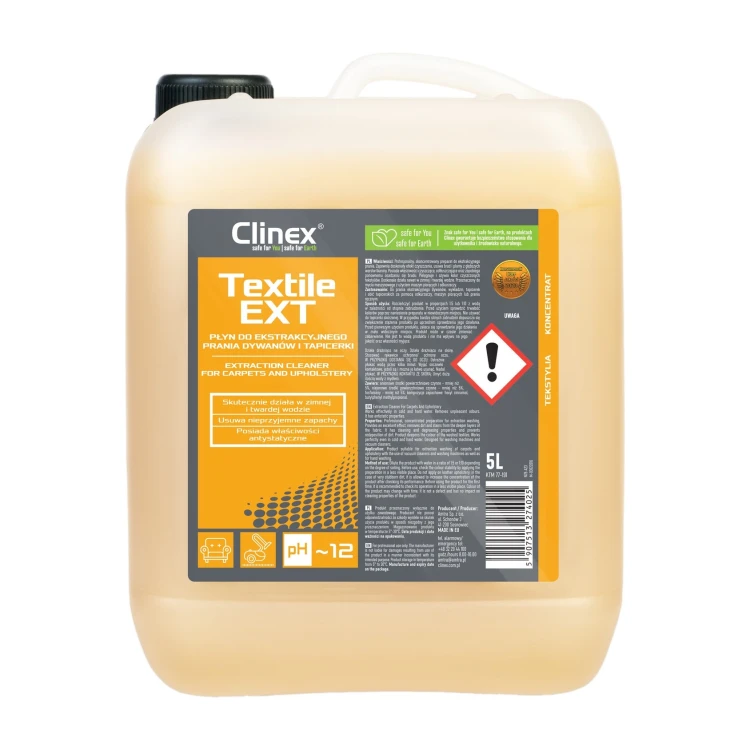 Clinex Textile EXT – płyn do prania dywanów i tapicerki – 5 l