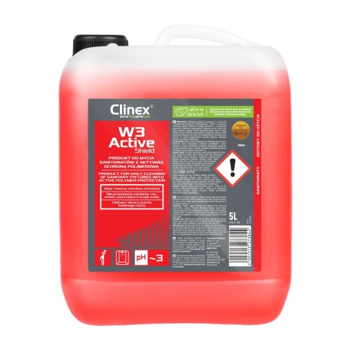Clinex W3 Active Shield – płyn do mycia sanitariatów – 5 l