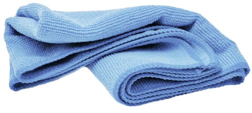 Ścierka z mikrofibry 30 × 30 cm, niebieska, 220 g/m² – zdjęcie 2