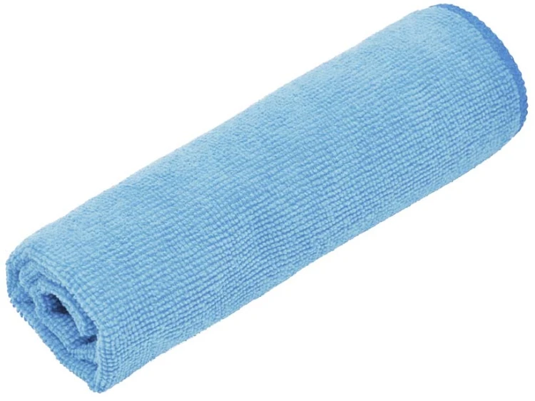 Ścierka z mikrofibry 30 × 30 cm, niebieska, 220 g/m² – zdjęcie 4