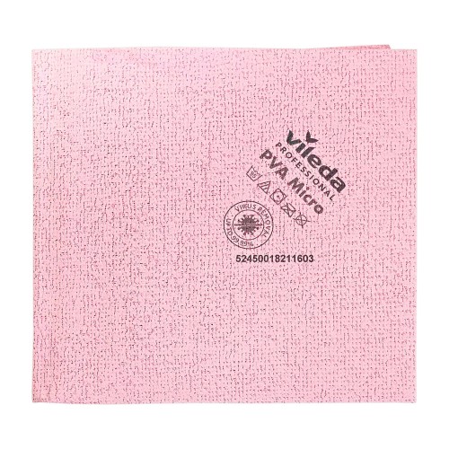 Vileda Professional PVA Micro ścierka z mikrofibry do szyb 38 × 35 cm czerwona/różowa