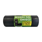 Worki na śmieci czarne LDPE 120 l, 10 szt.