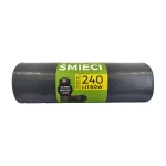 Worki na śmieci czarne LDPE 240 l, 10 szt.