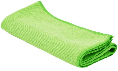 Ścierka z mikrofibry 40 × 40 cm, zielona, 320 g/m² – zdjęcie 2