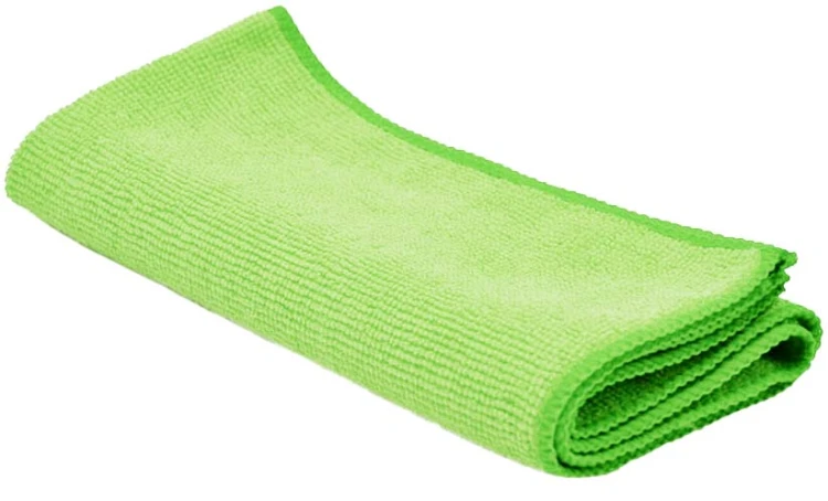 Ścierka z mikrofibry 40 × 40 cm, zielona, 320 g/m² – zdjęcie 2