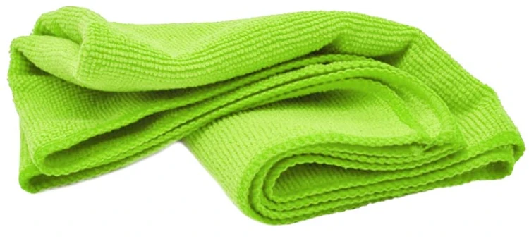Ścierka z mikrofibry 40 × 40 cm, zielona, 320 g/m² – zdjęcie 3