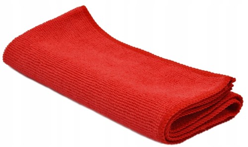 Ścierka z mikrofibry 40 × 40 cm, czerwona, 320 g/m² – zdjęcie 2