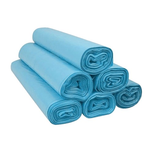 Worki na śmieci 60 l LDPE niebieskie, 50 szt. na rolce