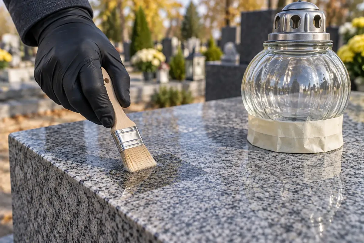 Przygotowanie do impregnacji, suchy kamień, próba na małym fragmencie i osłonięte metalowe elementy