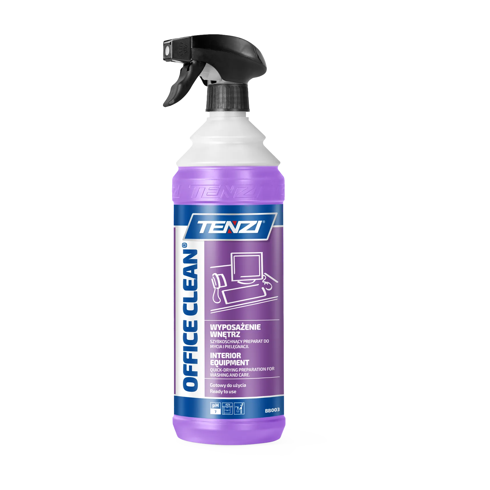 Tenzi Office Clean 1 l, butelka płynu do mycia mebli