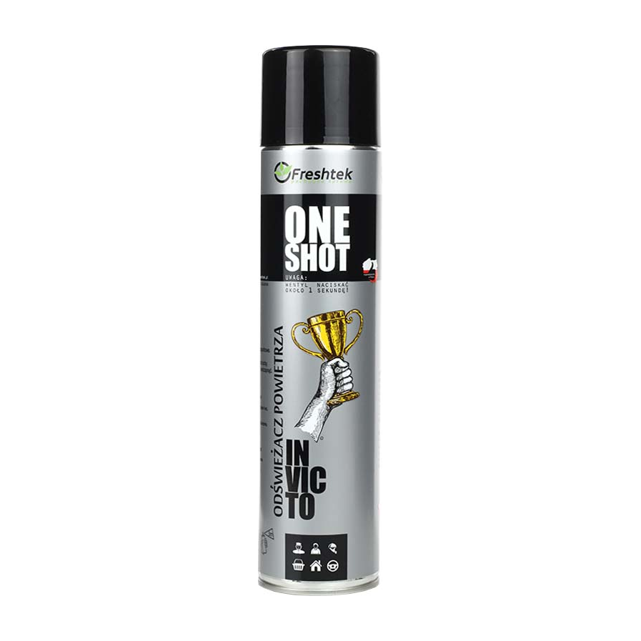 Freshtek ONE SHOT Invicto, neutralizator zapachu i odświeżacz powietrza, 600 ml
